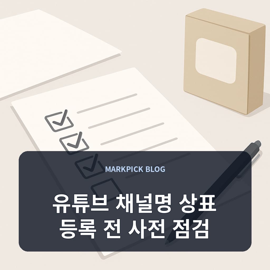 유튜브 채널명 상표 등록 전 사전 점검