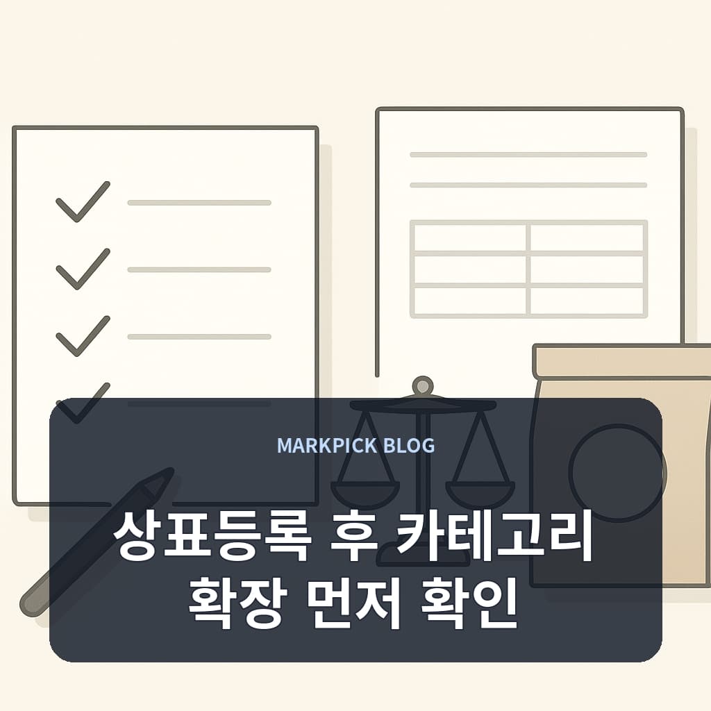 상표등록 후 카테고리 확장 먼저 확인