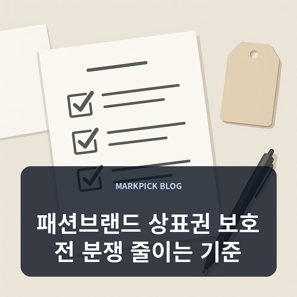 패션브랜드 상표권 보호 전 분쟁 줄이는 기준