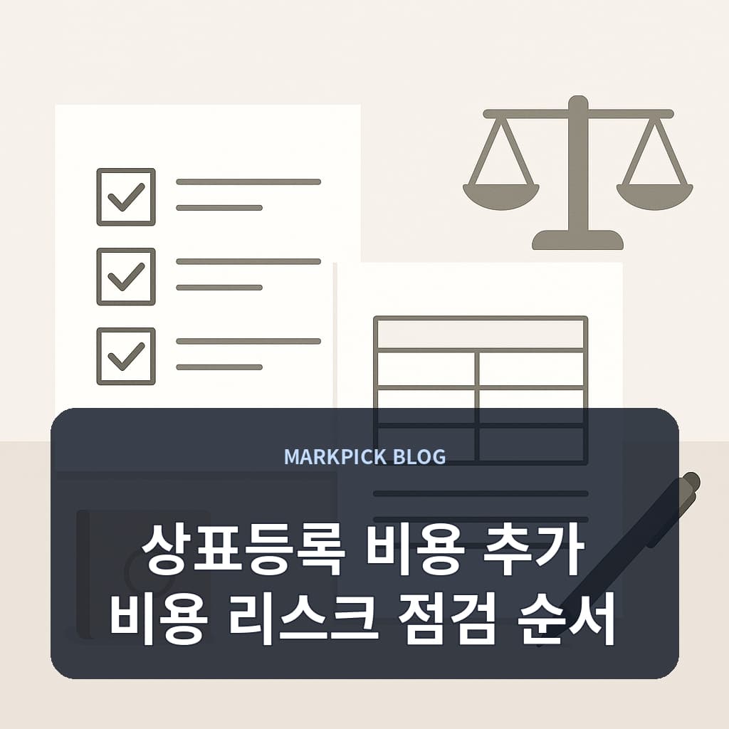 상표등록 비용 추가 비용 리스크 점검 순서
