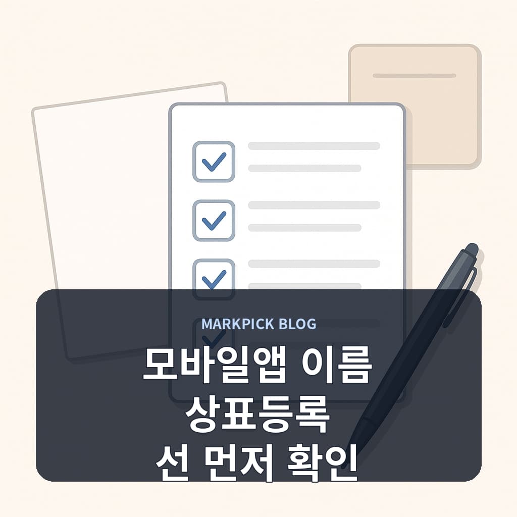 모바일앱 이름 상표등록 선 먼저 확인