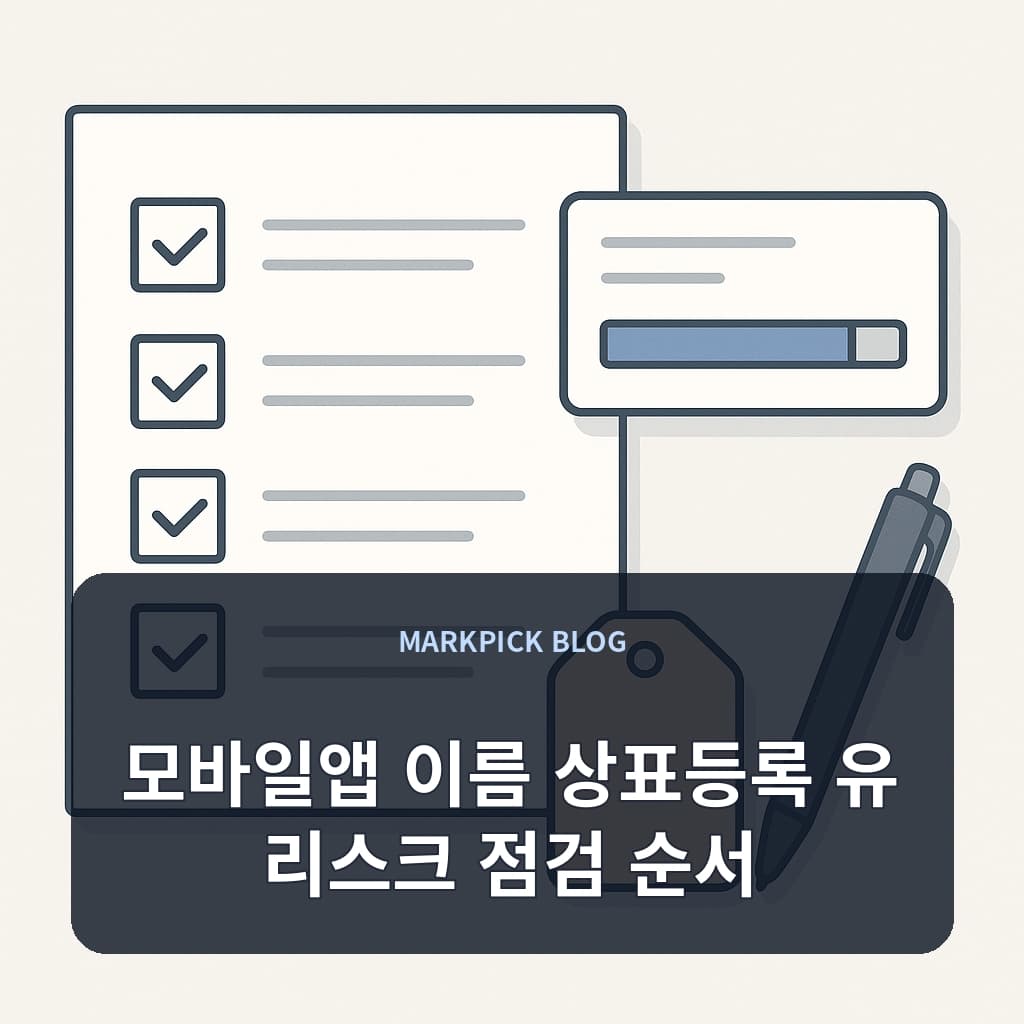 모바일앱 이름 상표등록 유 리스크 점검 순서