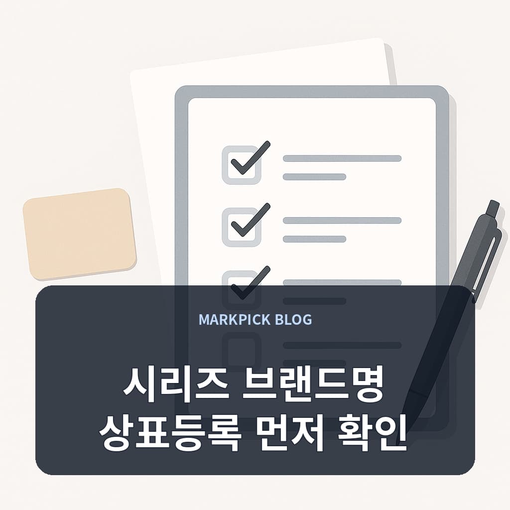 시리즈 브랜드명 상표등록 먼저 확인