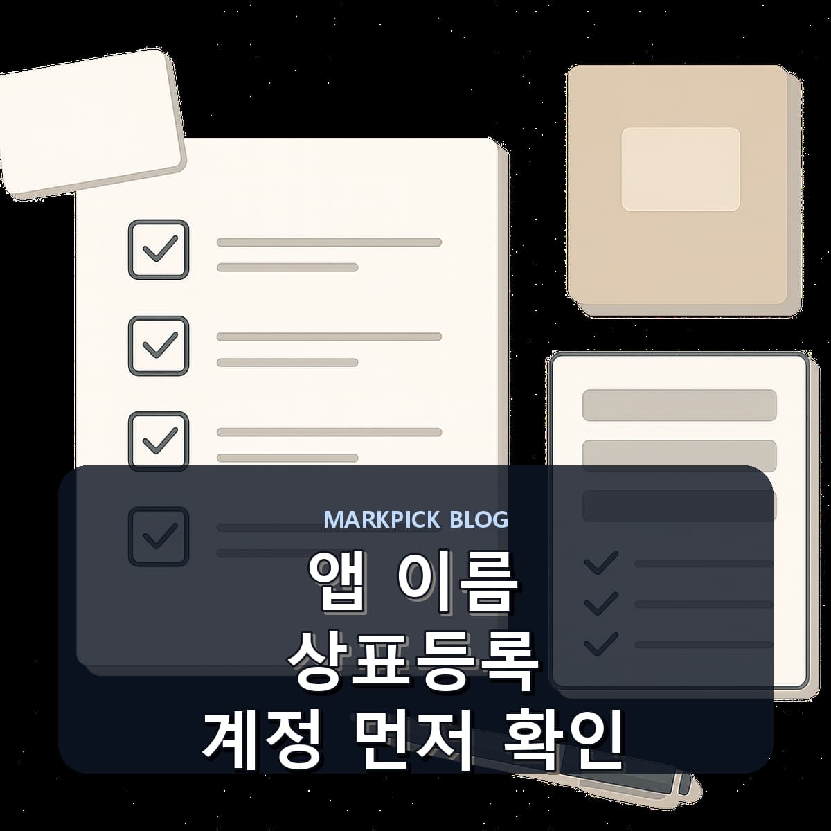 앱 이름 상표등록 계정 먼저 확인