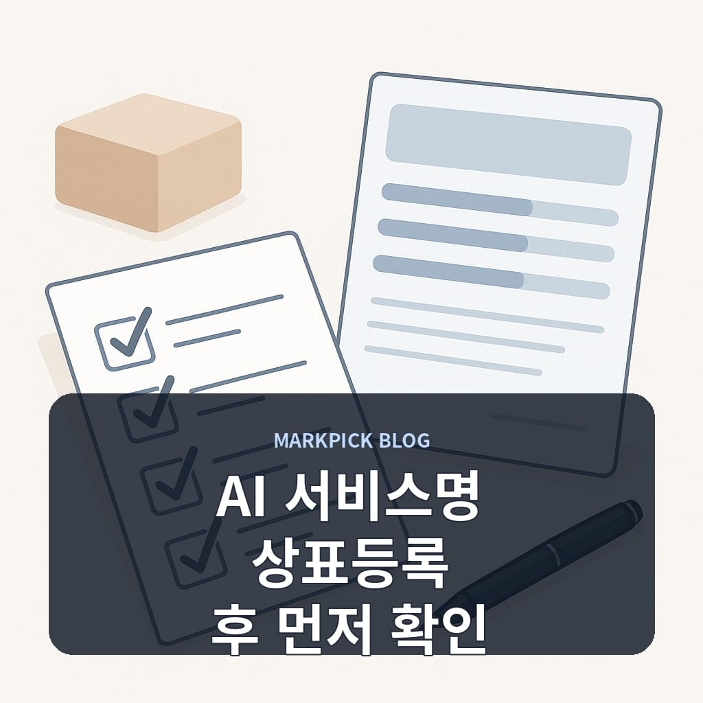 AI 서비스명 상표등록 후 먼저 확인